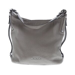 Michael Kors Pebbled Leather Shoulder Bag  - Gray